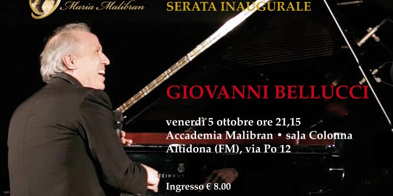 CONCERTI ORO SERATA INAUGURALE CON GIOVANNI BELLUCCI