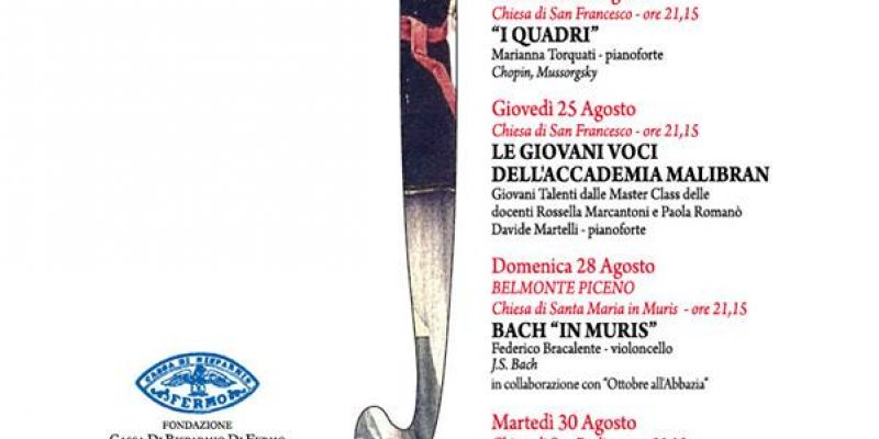 FESTIVAL MUSICALE PICENO FALERONE XXV edizione CONCERTO LIRICO LE GIOVANI VOCI DELL'ACCADEMIA MALIBRAN