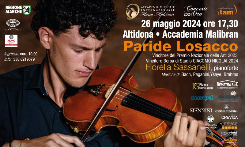 PARIDE LOSACCO violino - Vincitore Borsa di Studio Giacomo Nicolai 2024