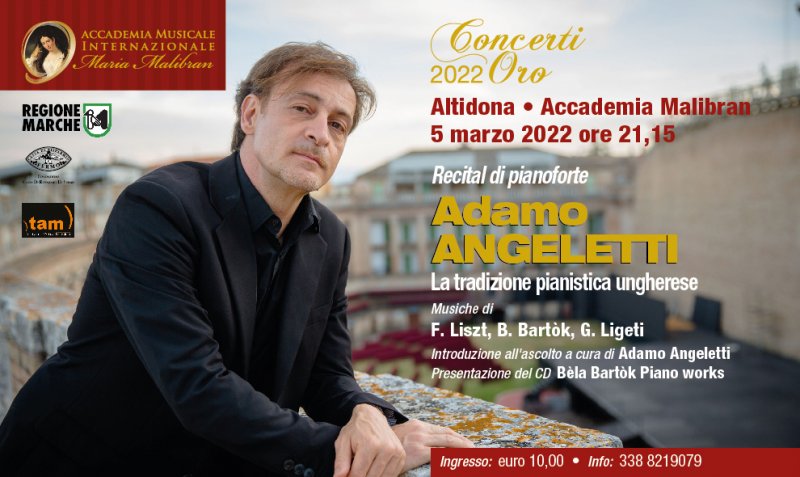 CONCERTI ORO 2022 - LA TRADIZIONE PIANISTICA UNGHERESE - ADAMO ANGELETTI PIANOFORTE La tradizione pianistica ungherese