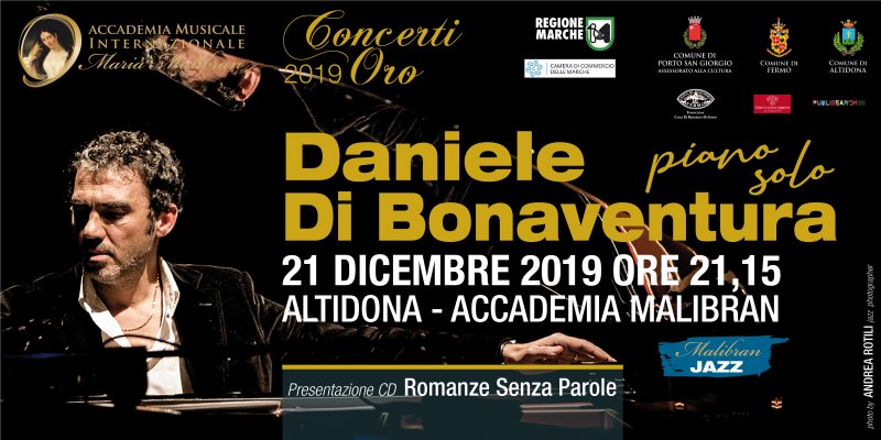 CONCERTI ORO - MALIBRAN JAZZ - ROMANZE SENZA PAROLE - Daniele DI BONAVENTURA piano solo