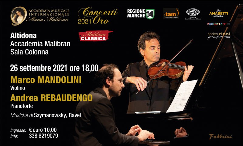 CONCERTI ORO - MALIBRAN CLASSICA - DUO MANDOLINI VIOLINO - REBAUDENGO PIANOFORTE