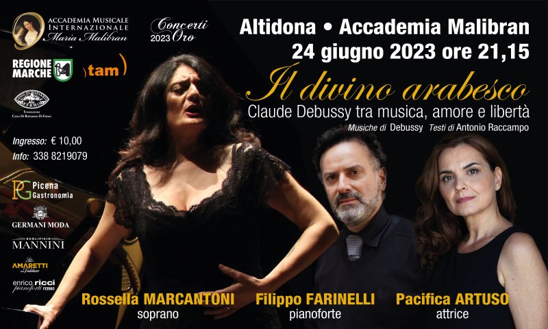 CONCERTI ORO - MALIBRAN CLASSICA - IL DIVINO ARABESCO Claude Debussy tra musica, amore e libertà CONCERTI ORO - MALIBRAN CLASSICA - IL DIVINO ARABESCO Claude Debussy tra musica, amore e libertà