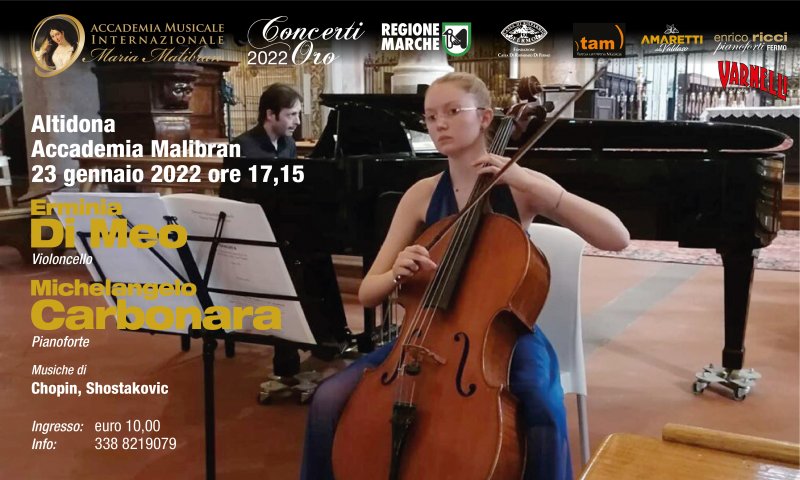 CONCERTI ORO - DUO ERMINIA DI MEO VIOLONCELLO - MICHELANGELO CARBONARA PIANOFORTE CONCERTI ORO - DUO ERMINIA DI MEO VIOLONCELLO - MICHELANGELO CARBONARA PIANOFORTE