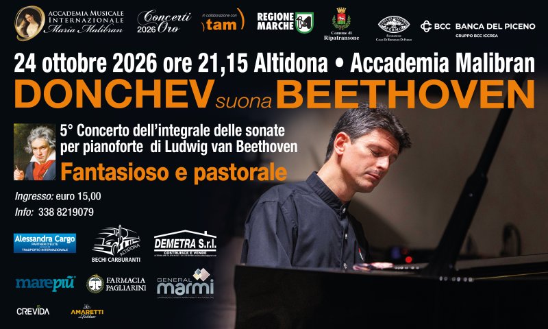 DONCHEV suona BEETHOVEN - FANTASIOSO E PASTORALE - 5° Concerto dell’integrale delle sonate per pianoforte