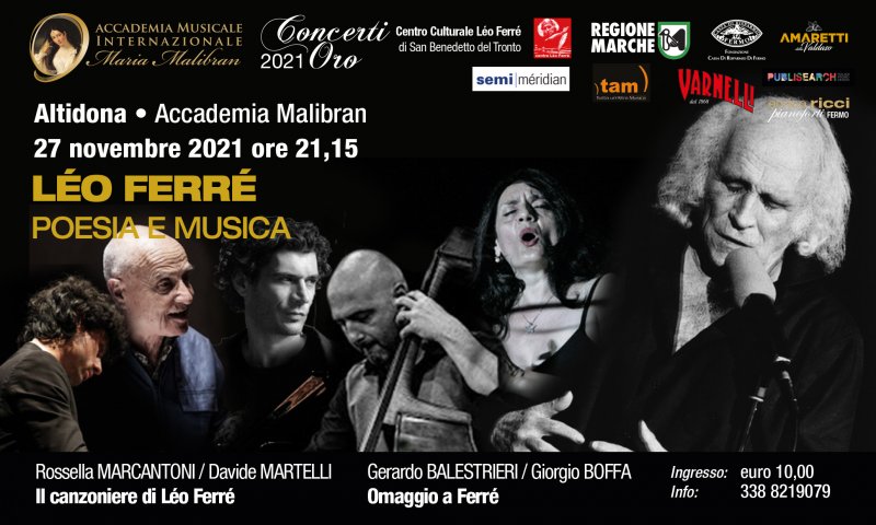 CONCERTI ORO - CANZONE D'AUTORE - LÉO FERRÉ POESIA E MUSICA CONCERTI ORO - CANZONE D'AUTORE - LÉO FERRÉ POESIA E MUSICA