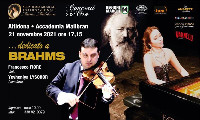 CONCERTI ORO - DEDICATO A BRAHMS - Francesco FIORE Viola Yevheniya LYSOHOR Pianoforte CONCERTI ORO - DEDICATO A BRAHMS - Francesco FIORE Viola Yevheniya LYSOHOR Pianoforte