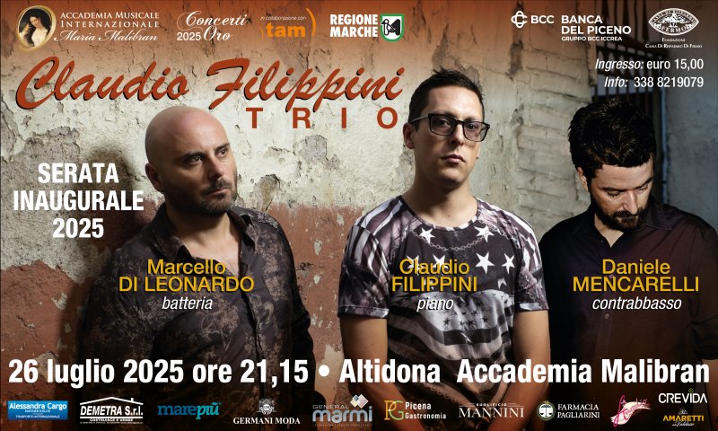 SERATA INAUGURALE - MALIBRAN JAZZ - CLAUDIO FILIPPINI TRIO