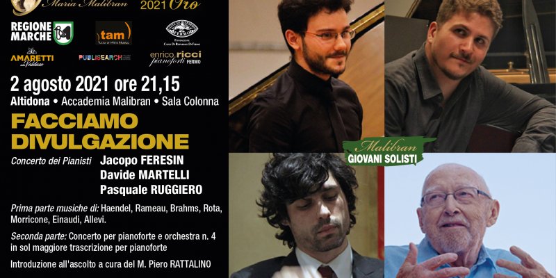 CONCERTI ORO MALIBRAN - GIOVANI INTERPRETI a cura di PIERO RATTALINO