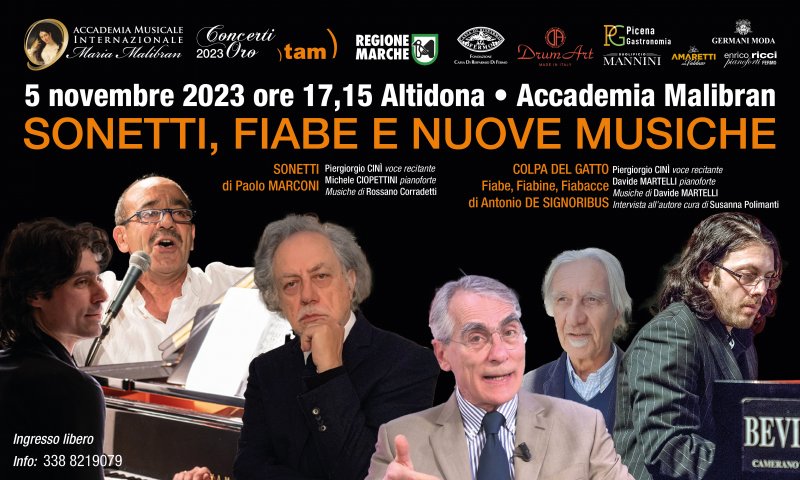 SONETTI, FIABE E NUOVE MUSICHE: SCRITTORI  E ARTISTI MARCHIGIANI