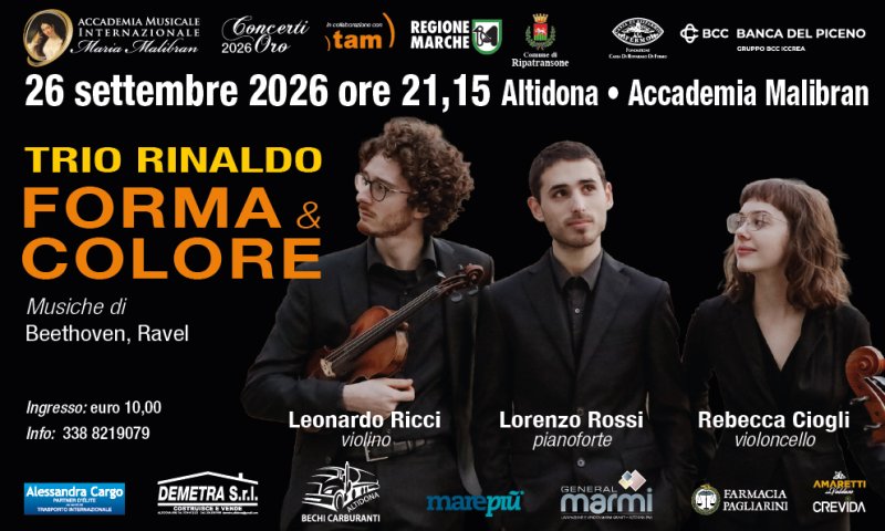 TRIO RINALDO - Leonardo Ricci, violino Rebecca Ciogli, violoncello Lorenzo Rossi, pianoforte